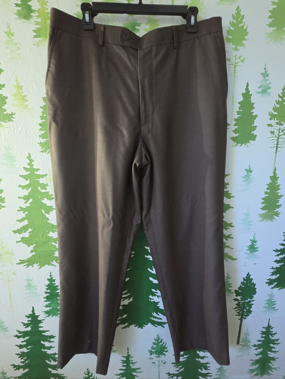 Perry Ellis Dark Brown Dress Pants - Straight Leg